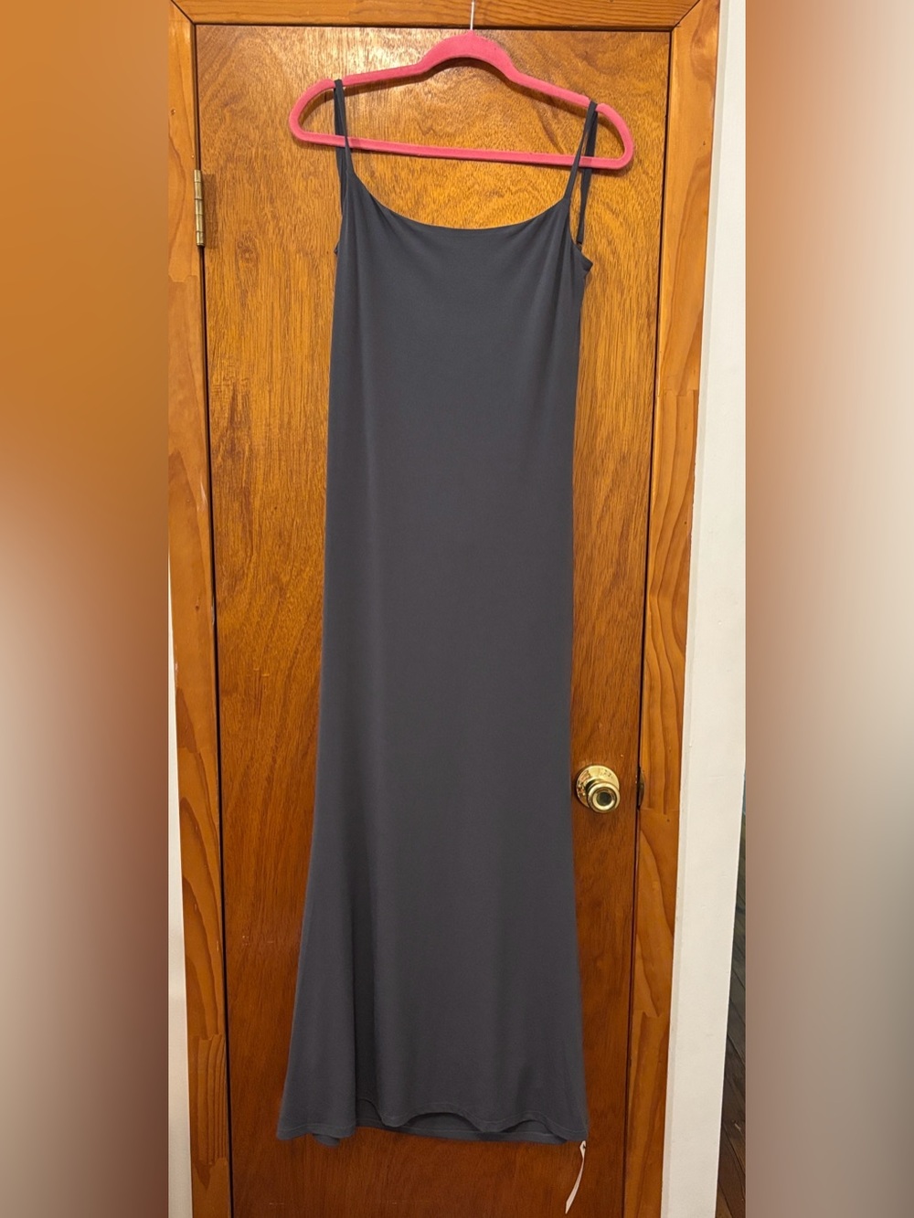NWT Reformation Averil Knit Sleeveless Maxi Dress in Grey Sky Backless Size XL